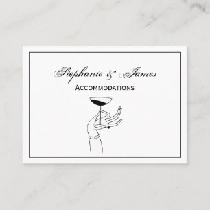 Art Deco Lady’s Hand Holding Champagne Glass Business Card