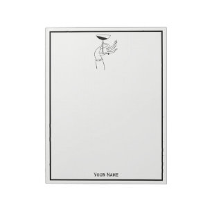 Art Deco Lady’s Hand Holding Champagne Glass Notepad