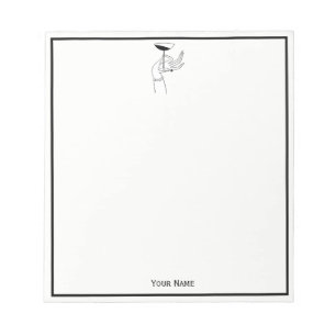 Art Deco Lady’s Hand Holding Champagne Glass Notepad