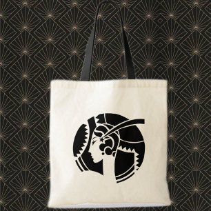Art Deco Lady Silhouette Geometric Vintage Tote Bag
