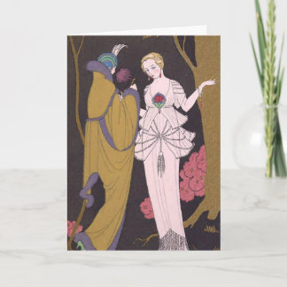 Art Deco Lady – Two ladies on the forest. Holiday Card