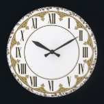Art Deco Large Clock<br><div class="desc">Great clock design. You will love it like others. Be free to use this design for other product you like or to customize and add your text. Follow me for more. Thank you. Have a nice day.</div>