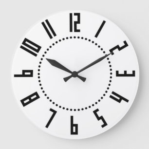 Art Deco large round wall clock