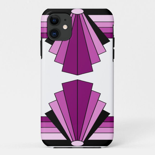 Art Deco Layers in Pinks Case-Mate iPhone Case (Back)