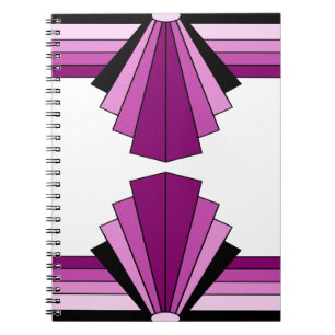 Art Deco Layers in Pinks Notebook