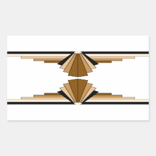 Art Deco Layers in Tan Sticker