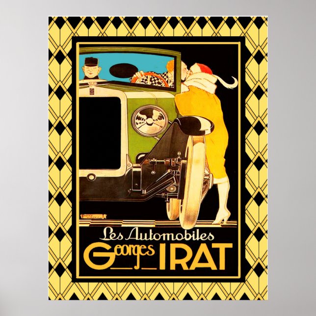 Art deco Les Automobiles Poster (Front)