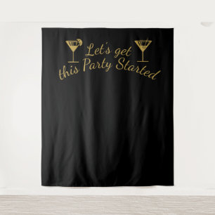 Art deco Let's get this party photo booth backdrop Tapestry