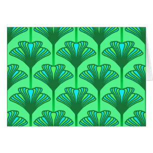 Art Déco Lily, Jade Green et Turquoise