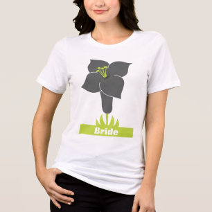 Art Deco Lime Green Grey Bride T-shirt Tunic Dress Tri-Blend Shirt