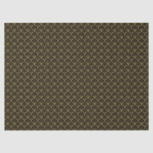 Art Deco Line Fan Pattern    Black & Gold  Tissue Paper
