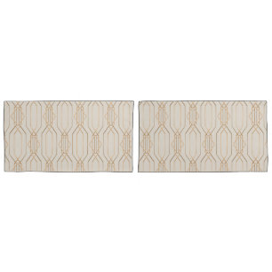 Art Deco Linen & Gold Pillowcase