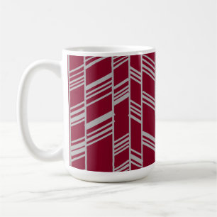 Art Deco Lines – Maroon  Coffee Mug