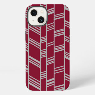 Art Deco Lines – Maroon  iPhone 13 Case