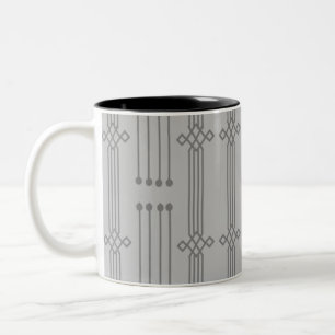 Art Deco Lines Two-Tone Coffee Mug