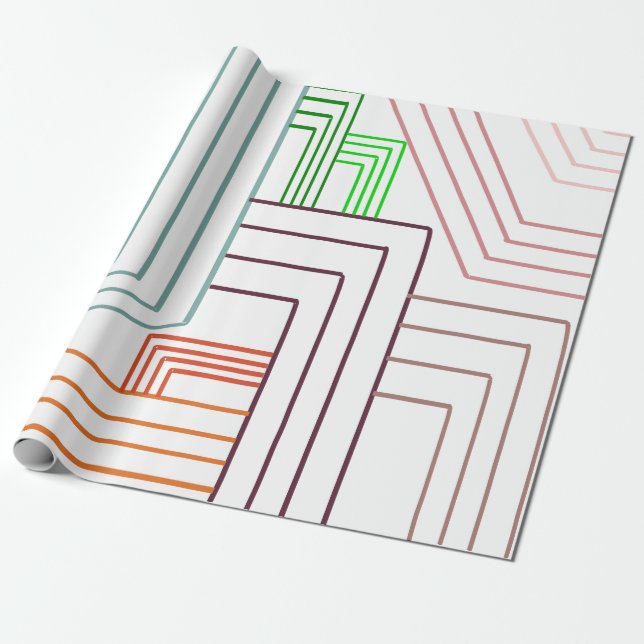 Art Deco Lines  Wrapping Paper (Unrolled)
