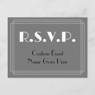 Art Deco Look RSVP Postcard