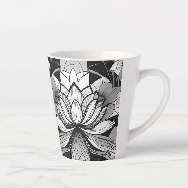 Art Déco Lotus 12oz Mug (Droite)