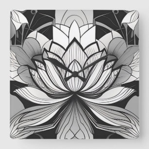 Art Deco Lotus Clock