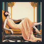 Art Deco Lounging Flapper Wall Art<br><div class="desc">Perfect for the Art Deco lover!</div>