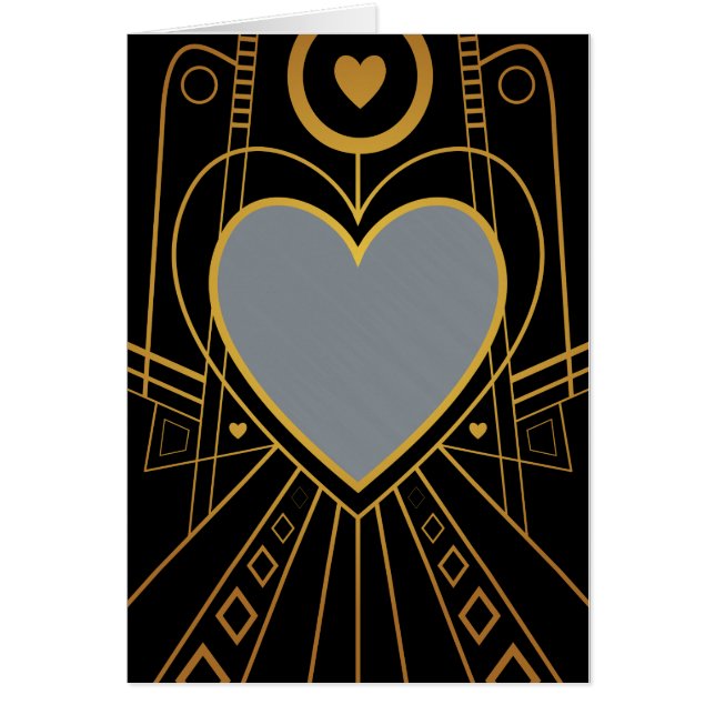 Art Deco Love Heart Border (Front)