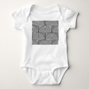 Art Deco, Luxury Black White. Baby Bodysuit