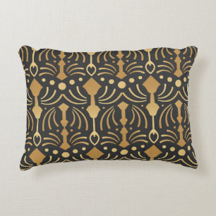 Art Deco Luxury: Vintage Japanese Elegance Accent Pillow