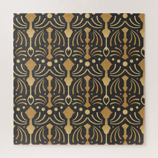 Art Deco Luxury: Vintage Japanese Elegance Jigsaw Puzzle (Vertical)