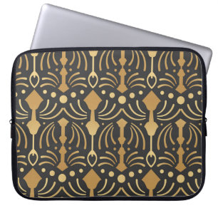 Art Deco Luxury: Vintage Japanese Elegance Laptop Sleeve