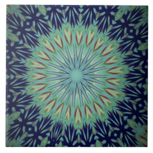 Art Deco Mandela Colourful Ceramic Tile