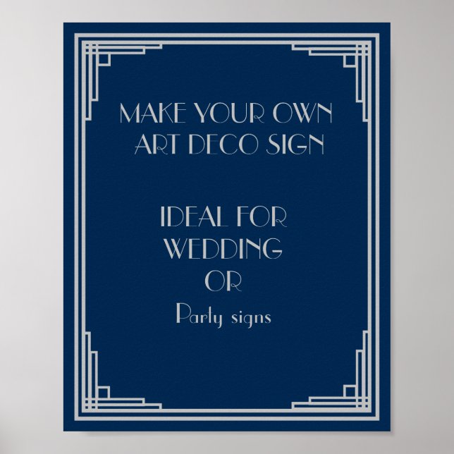 Art déco Mariage ou signe de fête faites votre pro (Devant)