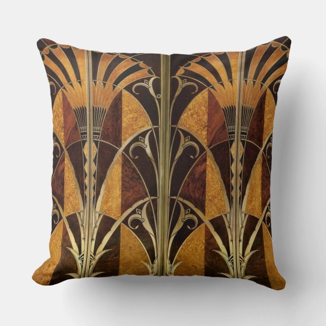 ART DECO MARQUETRY 2 THROW PILLOW (Front)