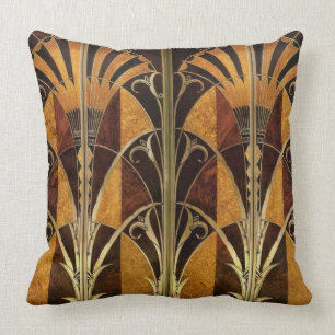 ART DECO MARQUETRY 2 THROW PILLOW