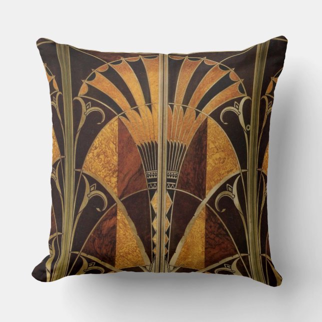 ART DECO MARQUETRY 4 THROW PILLOW (Front)