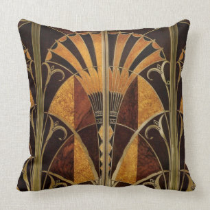 ART DECO MARQUETRY 4 THROW PILLOW