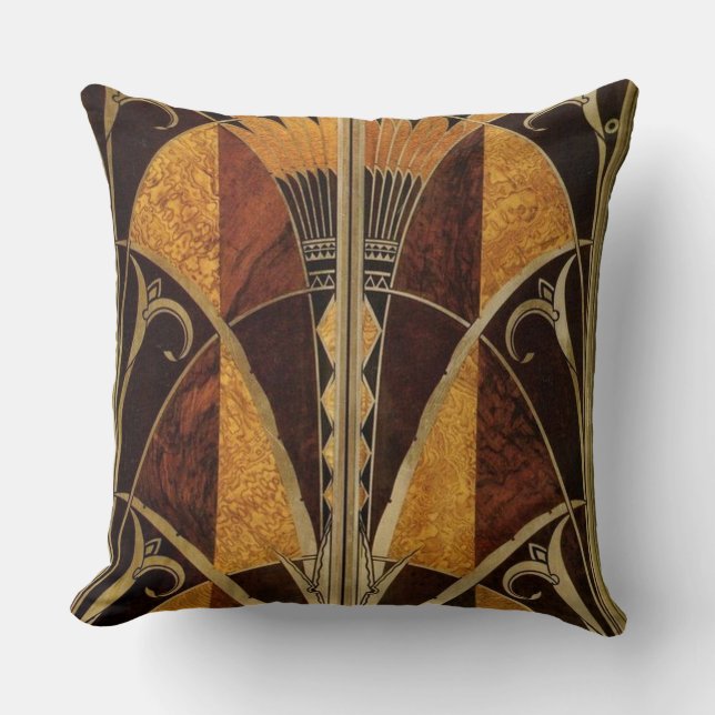 ART DECO MARQUETRY 7 THROW PILLOW (Front)