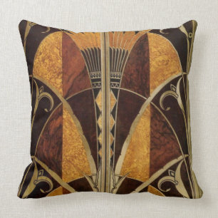 ART DECO MARQUETRY 7 THROW PILLOW