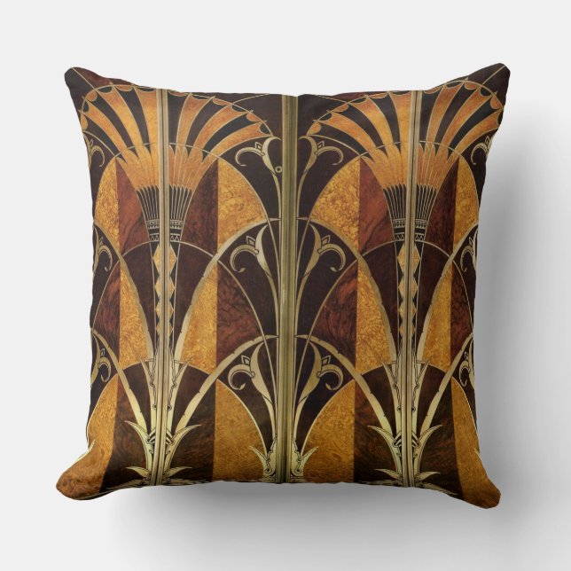 ART DECO MARQUETRY 8 THROW PILLOW (Front)