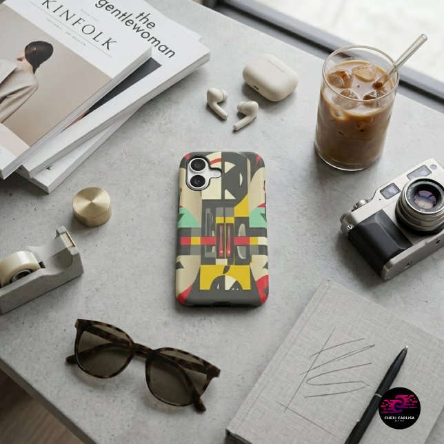Art Deco Meets Mid-Century Modern (Art Deco attitude with Mid-Century Modern color built straight into your phone style.)