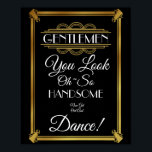 Art deco Mens Bathroom sign<br><div class="desc">Art deco Mens Bathroom sign</div>