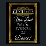 Art deco Mens Bathroom sign<br><div class="desc">Art deco Mens Bathroom sign</div>