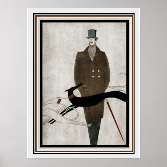 Art Deco Men's Fashion Poster 12 x 16 (Front)