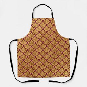 Art Deco Mermaid Scales - Magenta Apron