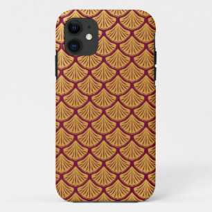 Art Deco Mermaid Scales - Magenta iPhone 11 Case