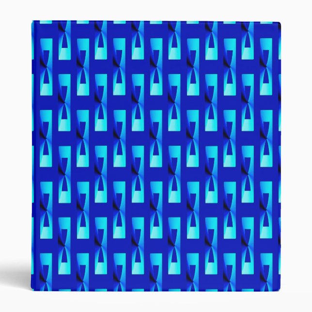 Art Deco Metallic Geometric - Cobalt Blue Binder (Front)