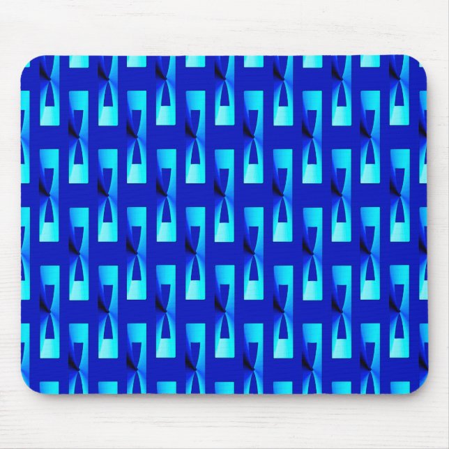 Art Deco Metallic Geometric - Cobalt Blue Mouse Pad (Front)