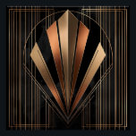 Art Deco Metallic Geometric Elegance Poster<br><div class="desc">A bold Art Deco inspired design featuring refined geometric symmetry and luxurious metallic tones. The composition blends gold and copper elegance with clean architectural lines, creating a timeless and upscale aesthetic. Perfect for those who appreciate classic glamour, modern luxury, and sophisticated visual balance. This design delivers a premium look that...</div>