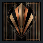 Art Deco Metallic Geometric Elegance Poster<br><div class="desc">A bold Art Deco inspired design featuring refined geometric symmetry and luxurious metallic tones. The composition blends gold and copper elegance with clean architectural lines, creating a timeless and upscale aesthetic. Perfect for those who appreciate classic glamour, modern luxury, and sophisticated visual balance. This design delivers a premium look that...</div>