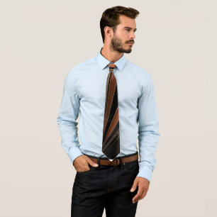 Art Deco Metallic Geometric Elegance Tie