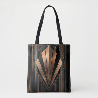 Art Deco Metallic Geometric Elegance Tote Bag